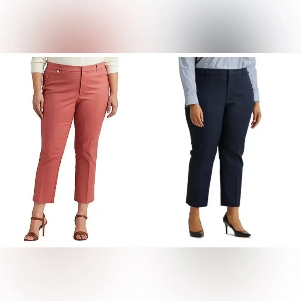 Set 2 Ralph Lauren navy blue/pink chino pants 18W